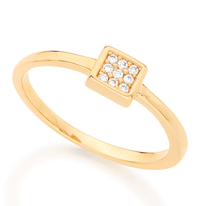 GOLD RING WITH ZIRCONIA