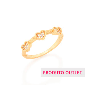 GOLD RING WITH ZIRCONIA