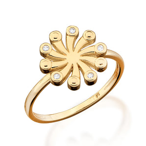 GOLD RING WITH ZIRCONIA