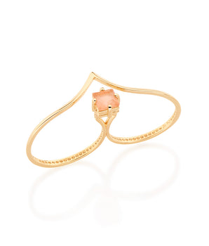 GOLD RING WITH CRYSTAL