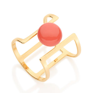 GOLD RING WITH PEARL