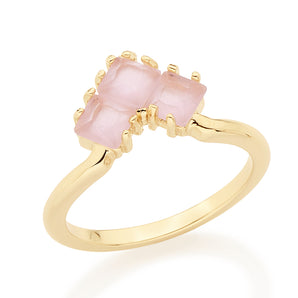 GOLD RING WITH CRYSTAL