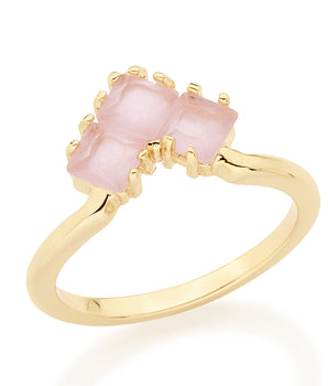 GOLD RING WITH CRYSTAL