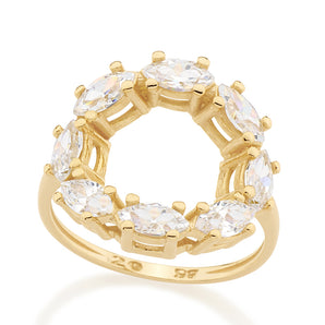 GOLD RING WITH ZIRCONIA
