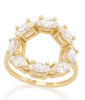 GOLD RING WITH ZIRCONIA