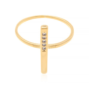 GOLD RING WITH ZIRCONIA