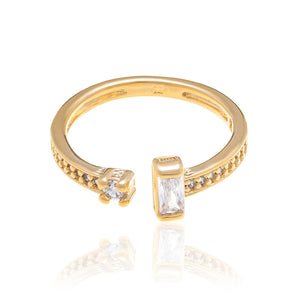 GOLD RING WITH ZIRCONIA