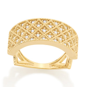GOLD RING WITH ZIRCONIA