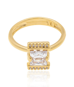 GOLD RING WITH ZIRCONIA