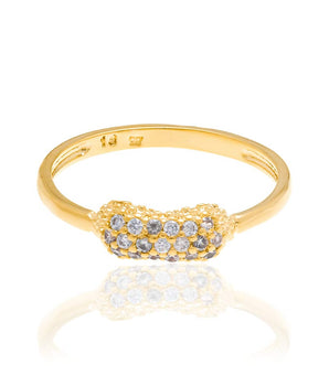 GOLD PLATED RING WITH ZIRCONIA