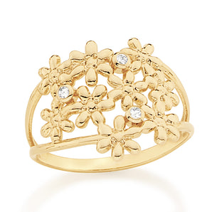 GOLD RING WITH ZIRCONIA