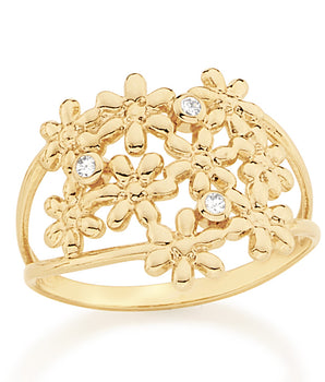 GOLD RING WITH ZIRCONIA