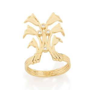 GOLD RING WITH ZIRCONIA