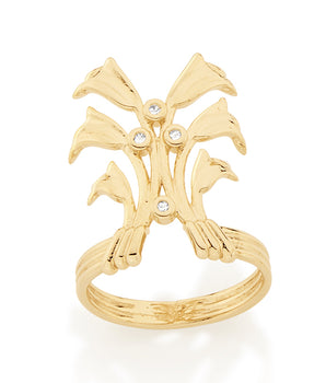 GOLD RING WITH ZIRCONIA