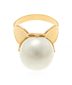 GOLD RING WITH PEARL