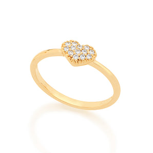 GOLD PLATED RING WITH ZIRCONIA