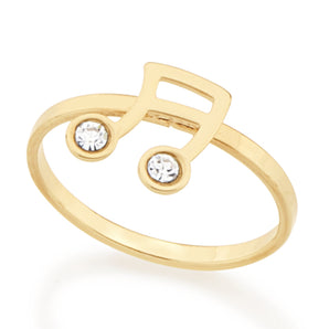 GOLD RING WITH CRISTAL