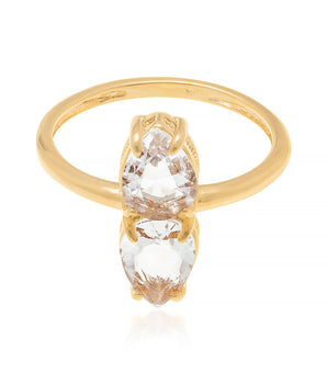 GOLD RING WITH CRISTALS