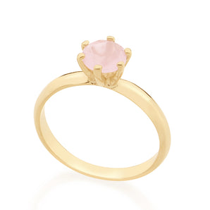 GOLD PLATED RING WITH CRYSTAL