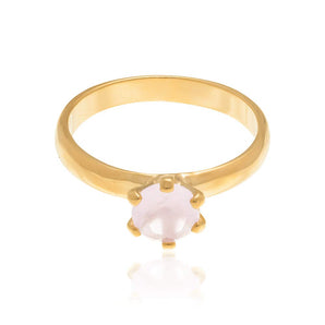 GOLD PLATED RING WITH CRYSTAL