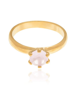 GOLD PLATED RING WITH CRYSTAL