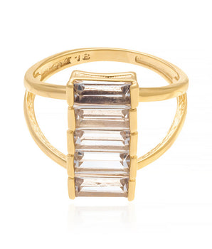 GOLD RING WITH CRISTALS