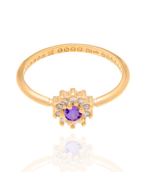 GOLD RING WITH ZIRCONIA