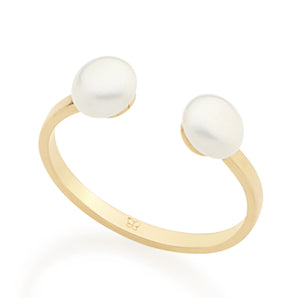 GOLD RING WITH PEARL