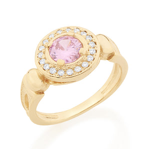 GRADUATION DETAILED RING STUDDED WITH ZIR
