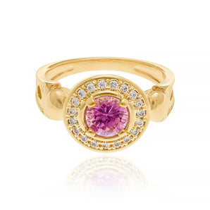 GRADUATION DETAILED RING STUDDED WITH ZIR