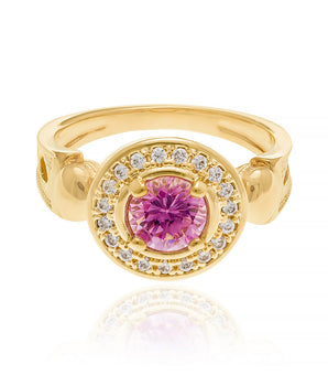 GRADUATION DETAILED RING STUDDED WITH ZIR