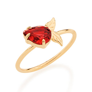 GOLD RING WITH CRISTAL