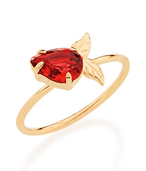 GOLD RING WITH CRISTAL