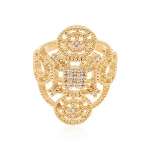 GOLD RING WITH ZIRCONIA