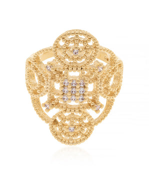 GOLD RING WITH ZIRCONIA