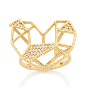 GOLD RING WITH ZIRCONIA