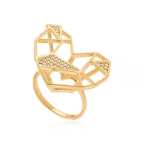 GOLD RING WITH ZIRCONIA