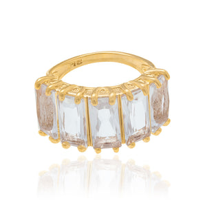 GOLD RING WITH CRYSTAL