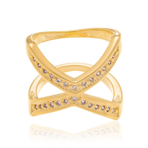 GOLD RING WITH ZIRCONIA