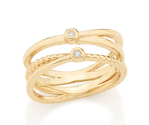 GOLD RING WITH ZIRCONIA