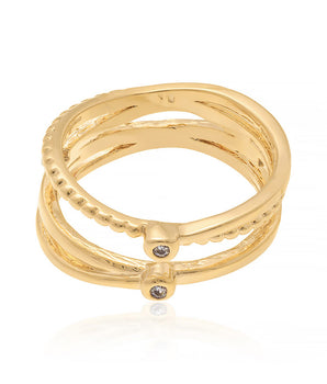 GOLD RING WITH ZIRCONIA