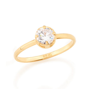GOLD RING WITH ZIRCONIA