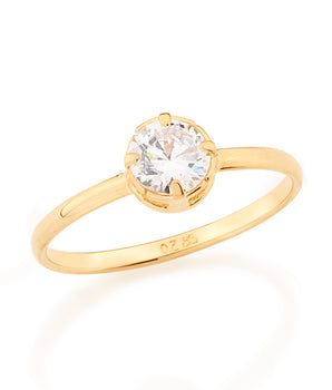 GOLD RING WITH ZIRCONIA