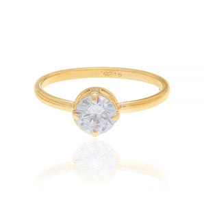 GOLD RING WITH ZIRCONIA