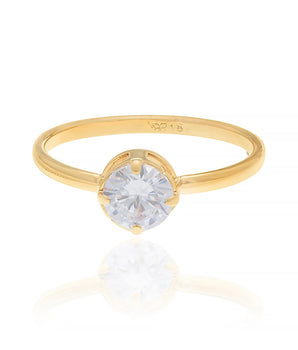 GOLD RING WITH ZIRCONIA