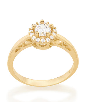 GOLD RING WITH ZIRCONIA