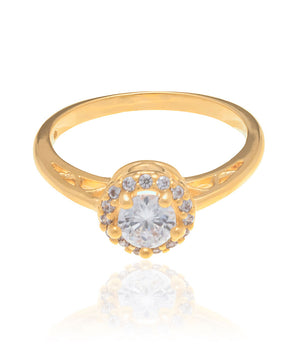 GOLD RING WITH ZIRCONIA