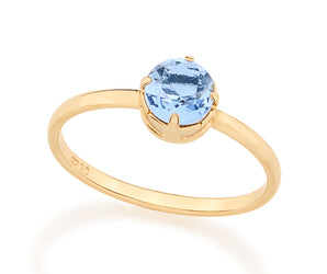 GOLD RING WITH CRYSTAL
