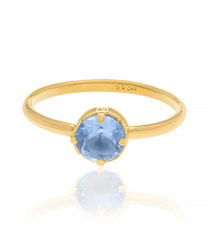 GOLD RING WITH CRYSTAL
