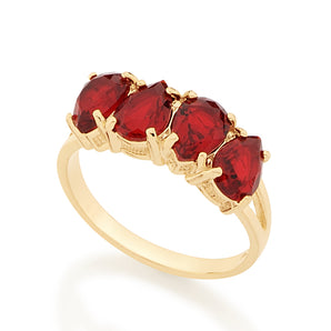 GOLD RING WITH CRYSTAL